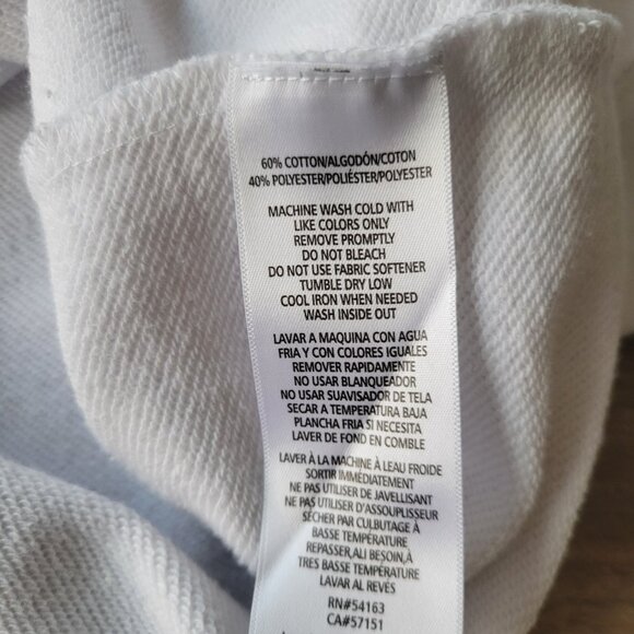 Calvin Klein Performance Women’s Cropped Hoodie White Size M Athletic Pullover - Picture 6 of 10